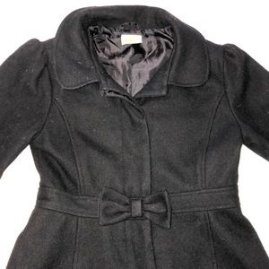 Girls Black Peacoat